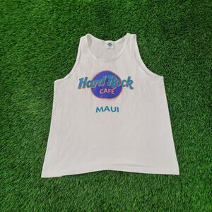 Vintage 90s Hard-Rock Hawaii Maui Tank-Top Medium 19x25 USA